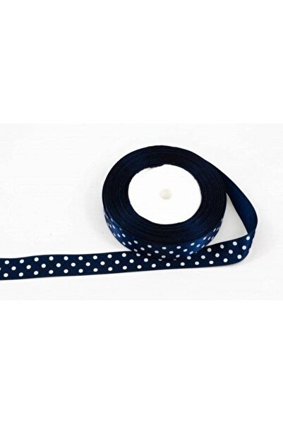 OEM Set 3 role Panglica Satin Cu 3 Buline 2cm/22m Bleumarin