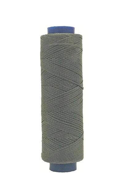 srtfootcare AKR Gri 003 Yassı Mumlu İp 1mmx100mt Mumlu Iplik Takı Deri Hobi S...