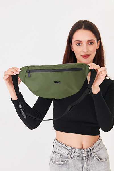 Superbag Gri 2 Bölmeli Çapraz Askılı Bel ve Omuz Çantası Unisex Günlük Kullan...