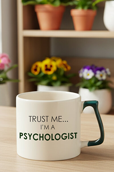 qoeuyl boutique Trust Me I'M a Psychologist Printed Psychologist Gift Dark Gr...