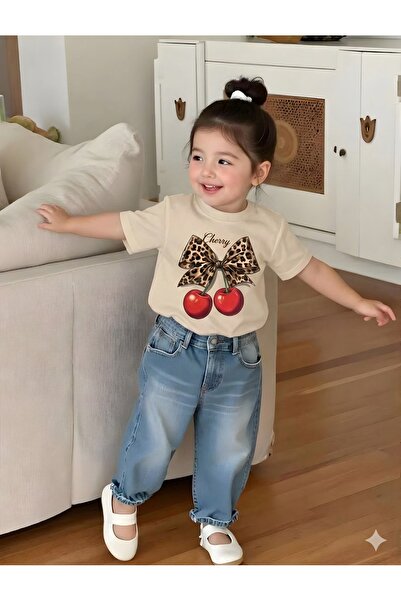 E-ROMA Chery Kurdela Cherry Printed Unisex Children's T-Shirt 2Gh4