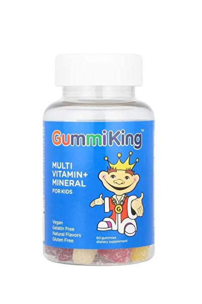 GummiKing Multi Vitamin + Mineral Gummies for Kids Strawberry Orange Lemon Gr...