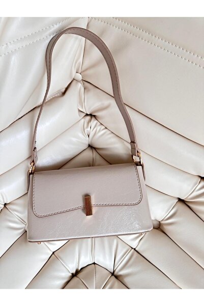 minebag Covered Baguette Lara Women's Hand and Shoulder Bag Bag Beige