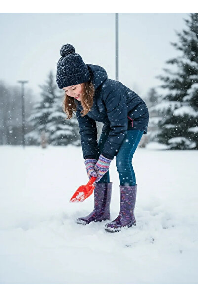 belixspor Bahçe Ve Yağmur Floral Print Girls' Boots 26-35 Plum