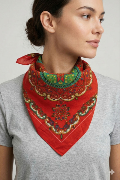 PETEK AKSESUAR Bati̇k D Patterned Bandana