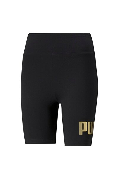 Puma Essential+ Metallic 7 Black Women's Short Tights 586895 01