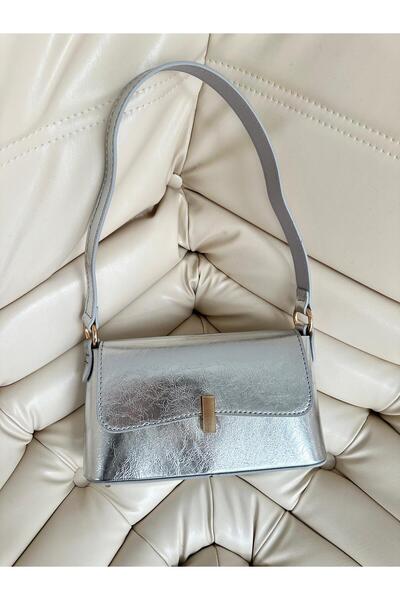 minebag حقيبة يد وكتف نسائية من كابلايد باجيت لارا فضية حقيبة