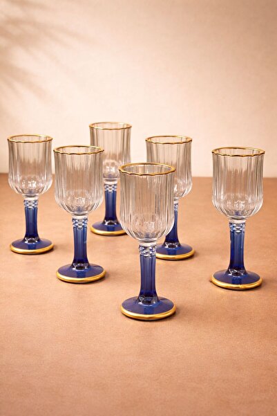 YzHome 6 Lı Cam Renkli Kahve Yanı Bardak Su Bardağı 75ml