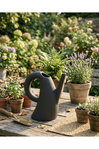 Elana Design Dance Plant Watering Can - 1.2 Liters – Modern Design & Functional Elegance - Gray