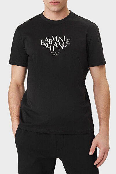 Armani Exchange Με λογότυπο Βαμβάκι Regular Fit Crew Neck T-Shirt Ανδρικό T-S...