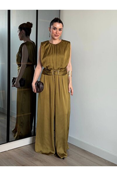 ROUPAS COLLECTİON Saten Toka Detay Tulum