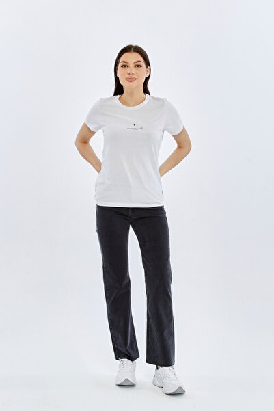 trender تي شيرت نسائي أبيض مطبوع عليه Do It For You 26YL71595010