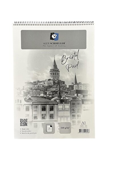 Schoellershammer A3 210 Gr Spiral Bristol Pad 20 Yp. Alx466
