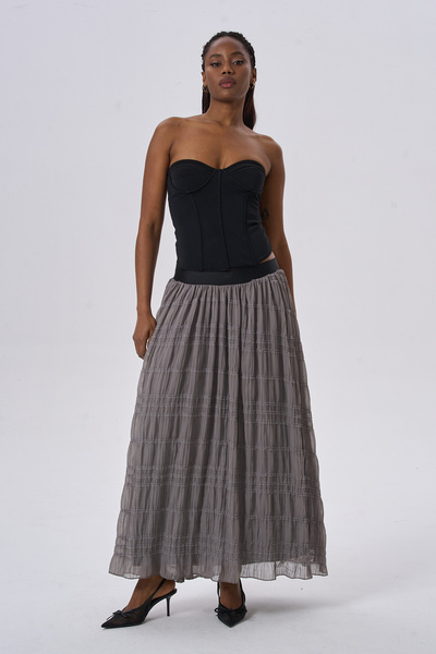 HANIQA Elegant Design Daily Comfortable Stylish Pleated Skirt