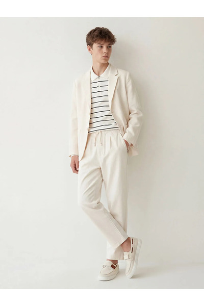 LC Waikiki Lcw Kids Beige Elastic Waist Boys' Trousers