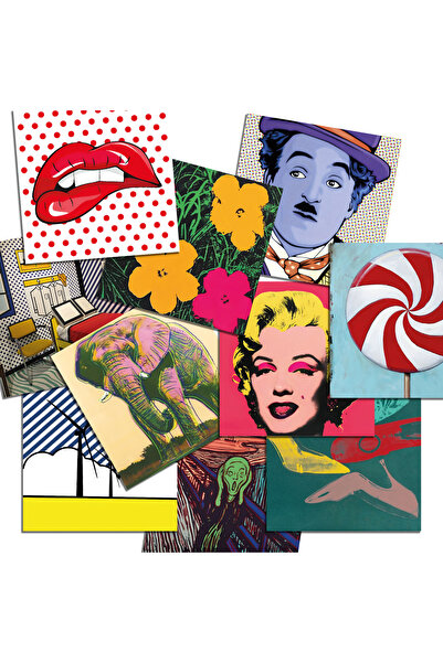 TİNK Kendinden Yapışkanlı Popart3 Desenli Pvc Karo 15x15 Cm 10'lu Paket