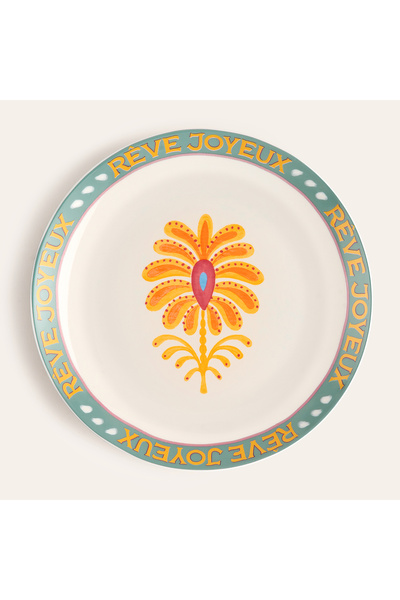 Zsa Zsa Zsu Luohu Porselen Pasta Tabağı 21 Cm Renkli