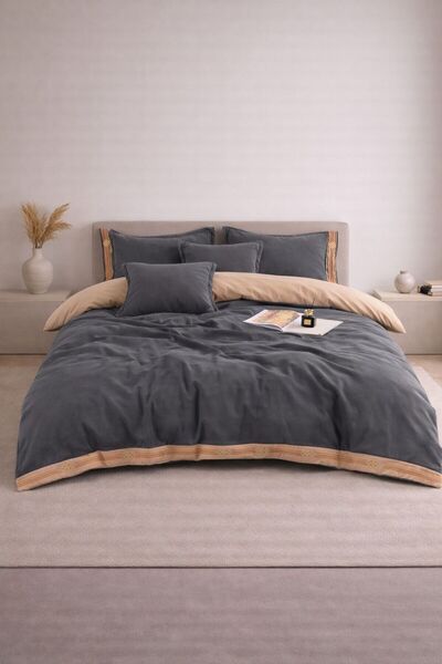 Velmora Home VELMORA DUAL - Premium Cotton Duvet Cover Set , Reversible, 6 Pi...