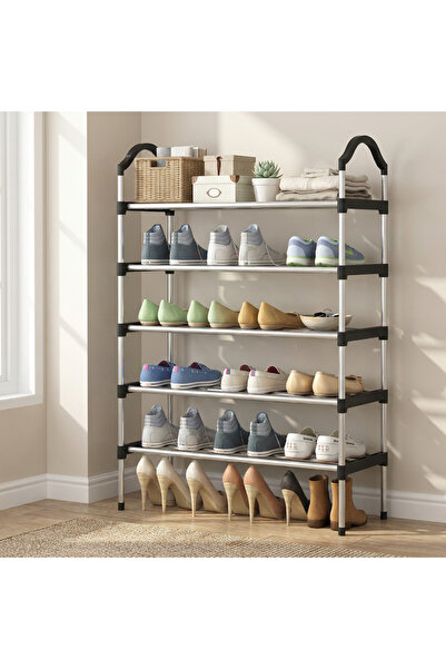 HASEPE Etajera Pantofi 5 Nivele Metalica, Suport Pantofi Compact, Organizator...