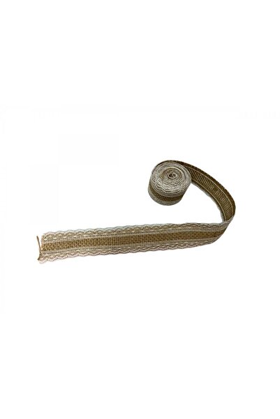 OEM Set 3 role Panglica Iuta Cu Dantela Floricele Rare 4,3cm/2m
