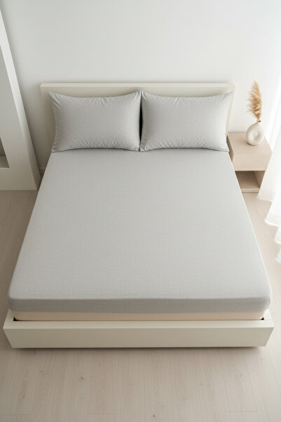 YAZICI 160X200 Double Fitted Sheet Set of Cotton Soft Durable Sets with Pillo...