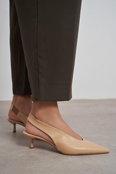 NİŞANTAŞI SHOES Lunix Ten Matte Pointed Toe Slingback Stiletto Heel U Women's...