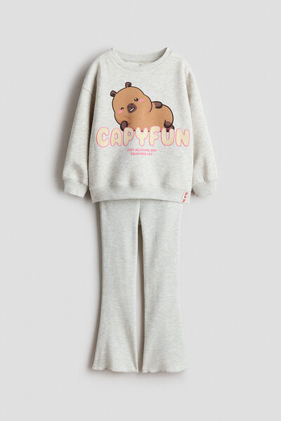 H&M 2 Parçalı Baskı Motifli Set