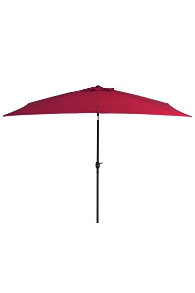 Concept Umbrelă de soare exterior stâlp metalic, roșu bordo, 300x200 cm