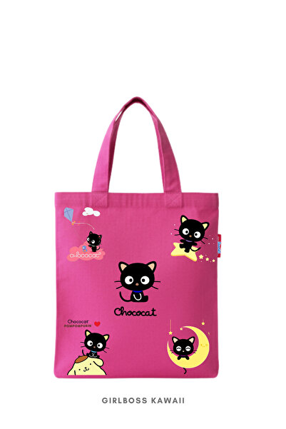 Girlboss Kawaii حقيبة صغيرة من تشوكوكات/ للأجهزة اللوحية/ للكتب/ حقيبة تسوق ص...