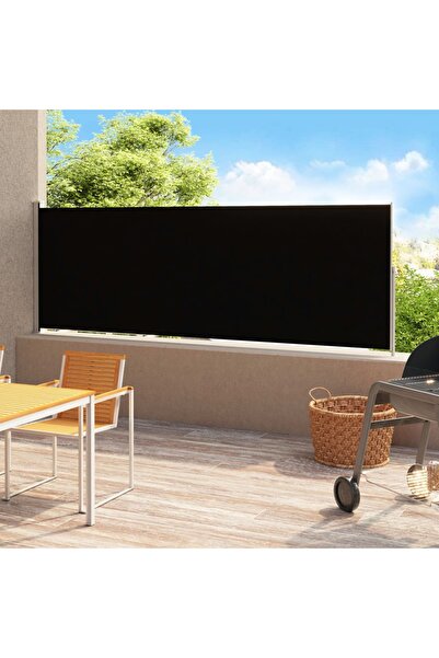 Concept Copertină laterală retractabilă de terasă, negru, 220 x 500 cm