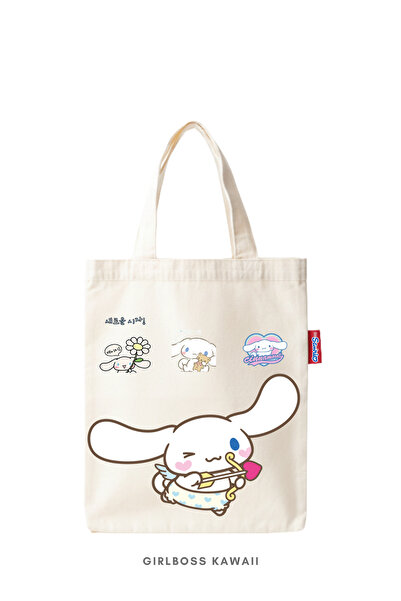 Girlboss Kawaii Cinnamoroll Mini Tote Bag/Tablet/Book/Mini Cloth Shopping Bag