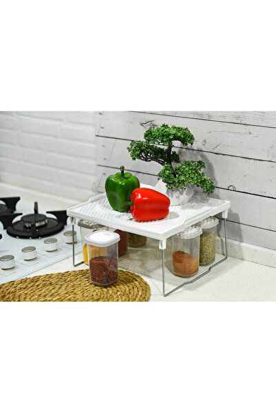 FERHOME King Kare Raf Organizer – Katlanabilir Ayaklı Dolap İçi | Mutfak ve B...