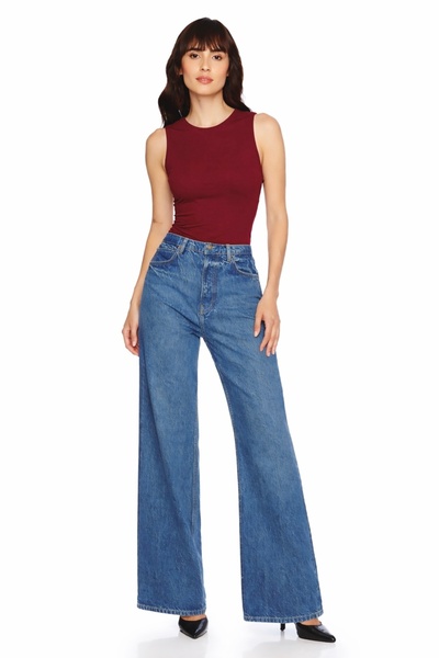 ossons Γυναικείο Μπλουζάκι Basic εφαρμοστό – Διπλής στρώσης εφέ σύσφιξης Τοπ