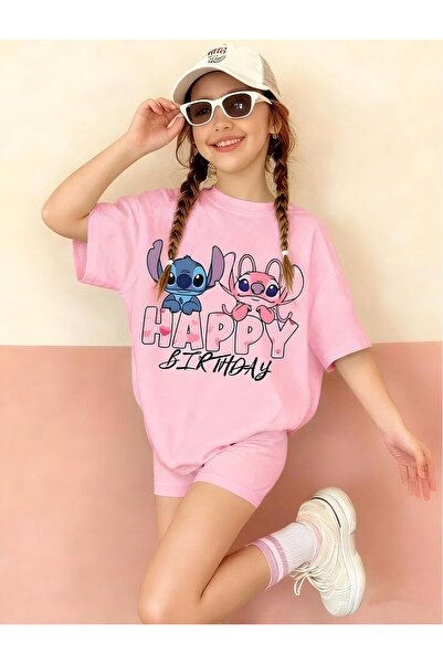 E-ROMA Happy Birthday Printed Unisex Children's T-Shirt 3Gh3