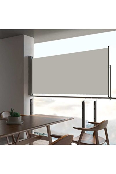 Concept Copertină laterală retractabilă de terasă, crem, 60 x 300 cm