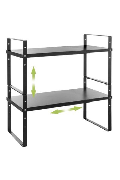 wilseder Adjustable Metal Shelf for Inside Cabinet and Countertop, Multi-Purpose Organizer - 1 Piece
