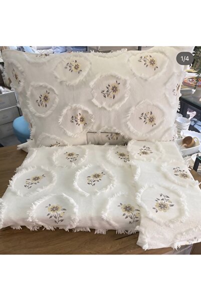 Çapa Home Lizzy jakarlı Bohem Şönil Yatak Örtüsü Çift Kişilik