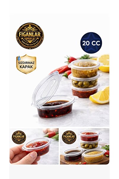 figanlar ambalaj Recipient pentru sos de 20 cc cu capac, rezistent la scurger...