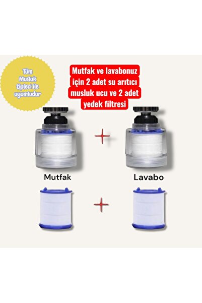 TRUVA Water-Saving Anti-Limescale Filter Device with 2 Units and 2 Replacemen...