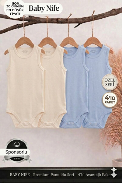 %100 pamuklu 4'lü çıtçıtlı bebek zıbın/çıtçıtlı body/organik pamuklu bebek atlet