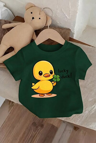 E-ROMA Lucky Duck Unisex Children's T-Shirt 3Gh4