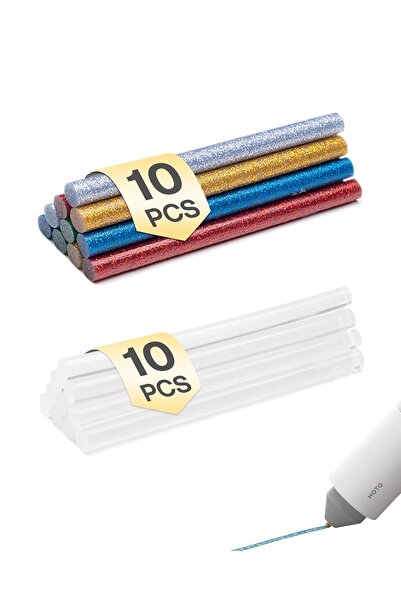 hoto Colourful Hot Glue Cartridges Mini Glue Sticks, 6 Colours, 20 Pieces Glu...