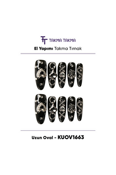 Takma Takma KUOV1663 - 1663 Uzun Oval - 10'lu Tekrar Kullanılabilir El Yapımı...