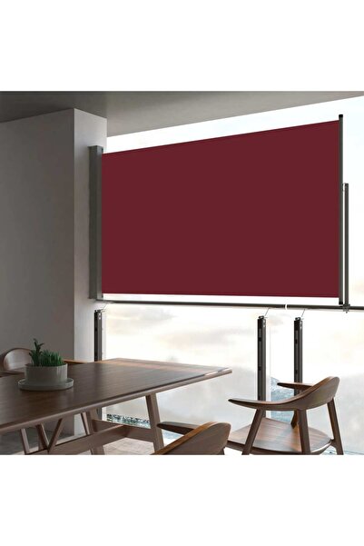 Concept Copertină laterală retractabilă de terasă, roșu, 140 x 300 cm