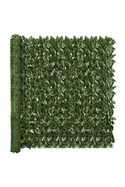 Concept Paravan de balcon, frunze verde închis, 300x150 cm