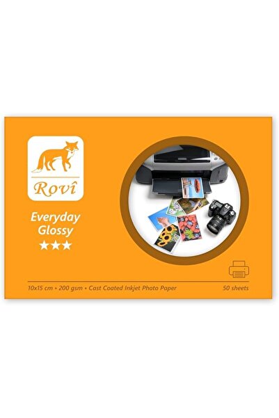 ROVİ Hârtie foto lucioasă pentru uz zilnic 200gsm 50 coli 10x15