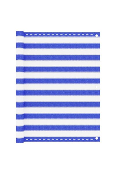 Concept Balcony screen, blue and white, 120x400 cm, HDPE