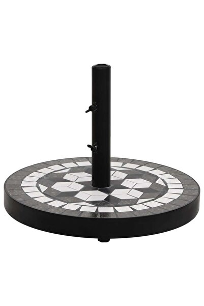 Concept Βάση ομπρέλας, μαύρη και άσπρη, στρογγυλή, 12 κιλά