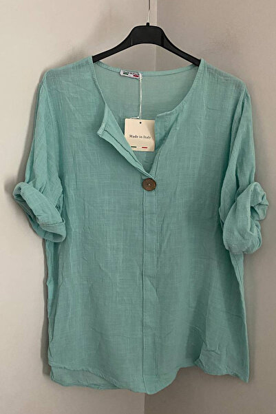 AYASOFYA OTANTIK Tunica bluză supradimensionat casual cu mâneci 3/4, cu nastu...