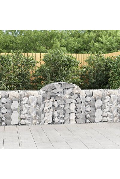 Concept Coșuri gabion arcuite 9 buc, 200x30x80/100cm, fier galvanizat